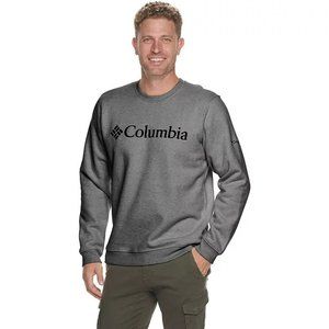 Men's Columbia Charcoal Heather Gray Crewneck Pullover Sweatshirt